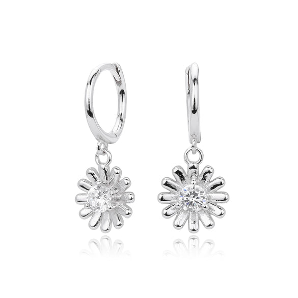 S925 Sterling Silver Fashion Women Earrings With Daisy And Sunflower Design