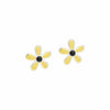 S925 Sterling Silver Flower Drop Earrings With Yellow Floral Details And Electroplated Finish For Women