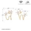 S925 Sterling Silver Flower Ear Clip Electroplated Sweet Fashion Women's Earrings Without Ear Holes