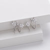 S925 Sterling Silver Flower Ear Clip Electroplated Sweet Fashion Women's Earrings Without Ear Holes