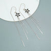 S925 Sterling Silver Flower Earrings For Women Elegant Simple Floral Design Face Framing Accessories