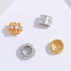 S925 Sterling Silver Flower Petal Barrel Starshaped Rhombus Zirconia Beading Material For Diy Bracelet Necklace