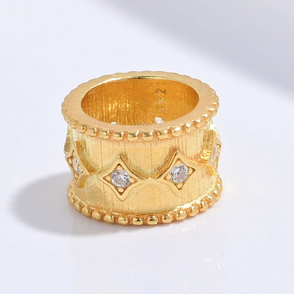 S925 Sterling Silver Flower Petal Barrel Starshaped Rhombus Zirconia Beading Material For Diy Bracelet Necklace