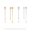 S925 Sterling Silver Flower Tassel Zircon Earrings For Women
