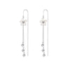 S925 Sterling Silver Flower Zircon Dangle Earrings For Women Elegant Sweet Tassel Drop Earrings Light Luxury Floral Jewelry