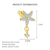 S925 Sterling Silver Flower Zirconia Earrings For Women