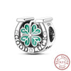 S925 Sterling Silver Four Leaf Clover Butterfly Airplane Star Charm Diy Bracelet Accessories With Dripping Oil Design