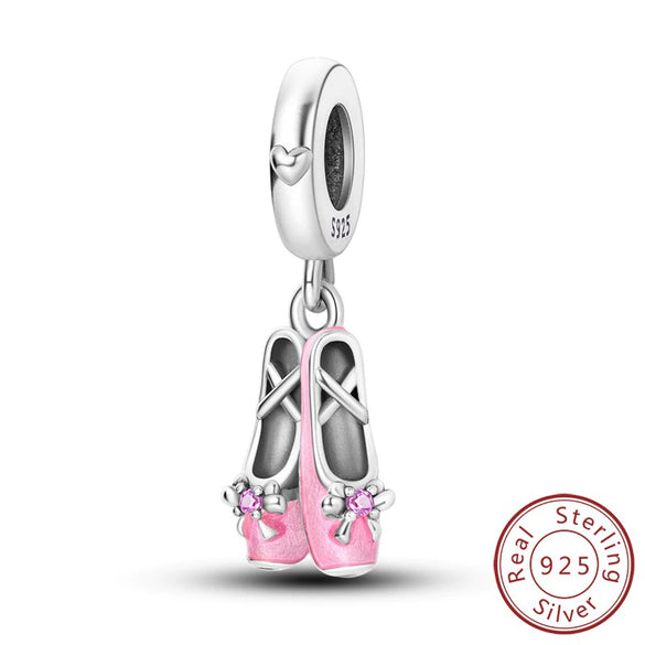 S925 Sterling Silver Four Leaf Clover Butterfly Airplane Star Charm Diy Bracelet Accessories With Dripping Oil Design
