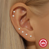 S925 Sterling Silver Fourclaw Diamondencrusted Geometric Earrings For Women With Electroplating Design Minimalist Style