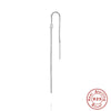 S925 Sterling Silver Fourclaw Diamondstudded Chain Tassel Earrings With Geometric Design And Real Gold Plating For Women