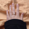 S925 Sterling Silver Fourleaf Clover Geometric Design Women's Ring
