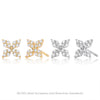 S925 Sterling Silver Fourleaf Clover Zirconium Earrings Electroplated Simple Style Women's Jewelry