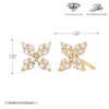 S925 Sterling Silver Fourleaf Clover Zirconium Earrings Electroplated Simple Style Women's Jewelry