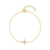 S925 Sterling Silver Fourleaf Flower Petal Geometric Minimalist Light Luxury Electroplated Real Gold Plated Bracelet For Women