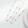 S925 Sterling Silver French Retro Geometric Inlaid Zircon Clavicle Necklace