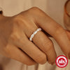 S925 Sterling Silver French Vintage Small Rice Grain Pearl Women's Elegant Chain Adjustable Ring With Electroplating And Real Gold Plating