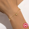 S925 Sterling Silver Fresh Flower Petal Pendant Bracelet For Women With Real Gold Electroplating And Geometric Design