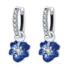 S925 Sterling Silver Fresh Style Small Flower Animal Zodiac Earrings With Electroplating