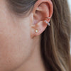 S925 Sterling Silver Geometric And Heart Shape Inlaid Zircon Women's Fashion Jewelry With Electroplating