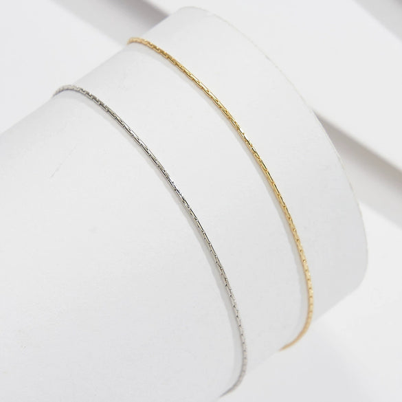 S925 Sterling Silver Geometric Anklet For Girls