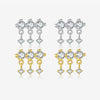 S925 Sterling Silver Geometric Baking Paint Earrings With Diamond Light Luxury Cold Style Mori Ear Jewelry Platinum Or 18K Gold Electroplated