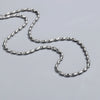 S925 Sterling Silver Geometric Ball Chain Necklace With Round Silver Beads Electroplated Fashion Jewelry For Men And Women
