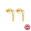 S925 Sterling Silver Geometric Bow Tassel Long Earrings For Women