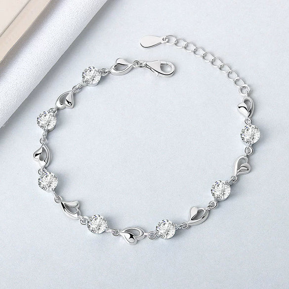 S925 Sterling Silver Geometric Bracelet For Women Simple Electroplated Chain Bracelet Gift
