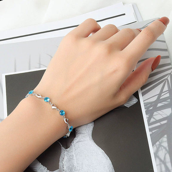 S925 Sterling Silver Geometric Bracelet For Women Simple Electroplated Chain Bracelet Gift