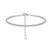 S925 Sterling Silver Geometric Bracelet With Zircon Electroplated For Women