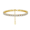 S925 Sterling Silver Geometric Bracelet With Zircon Electroplated For Women