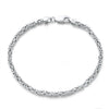 S925 Sterling Silver Geometric Byzantine Flat Bracelet Electroplated Unisex Hand Jewelry