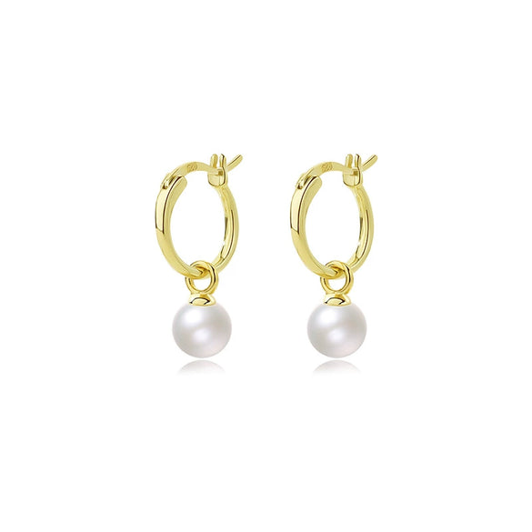 S925 Sterling Silver Geometric Circle Electroplated Women's Earrings