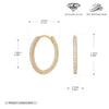S925 Sterling Silver Geometric Circle Zircon Inlaid Unisex Women's Earrings