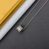 S925 Sterling Silver Geometric Clavicle Necklace For Women With Detachable Pendant Electroplated Cross Chain Short Necklace