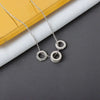 S925 Sterling Silver Geometric Clavicle Necklace For Women With Detachable Pendant Electroplated Cross Chain Short Necklace