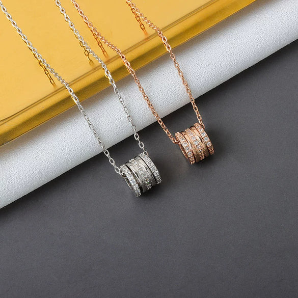 S925 Sterling Silver Geometric Clavicle Necklace For Women With Detachable Pendant Electroplated Cross Chain Short Necklace