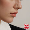 S925 Sterling Silver Geometric Closed Puncture Ring For Women With Electroplating