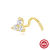 S925 Sterling Silver Geometric Closed Puncture Ring For Women With Electroplating