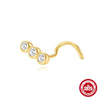 S925 Sterling Silver Geometric Closed Puncture Ring For Women With Electroplating