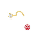 S925 Sterling Silver Geometric Closed Puncture Ring For Women With Electroplating