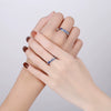 S925 Sterling Silver Geometric Couple Ring Simple Adjustable Open Ring With Electroplated Finish For Men And Women