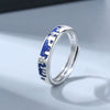 S925 Sterling Silver Geometric Couple Ring Simple Adjustable Open Ring With Electroplated Finish For Men And Women