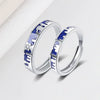 S925 Sterling Silver Geometric Couple Ring Simple Adjustable Open Ring With Electroplated Finish For Men And Women