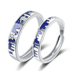 S925 Sterling Silver Geometric Couple Ring Simple Adjustable Open Ring With Electroplated Finish For Men And Women