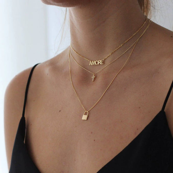 S925 Sterling Silver Geometric Cross Pendant Necklace With Copper Pendant And Snake Bone Chain Elegant Couple Jewelry