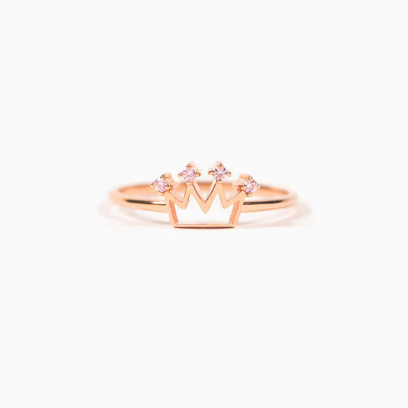 S925 Sterling Silver Geometric Crown Ring For Women With Electroplating