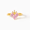 S925 Sterling Silver Geometric Crown Ring For Women With Electroplating