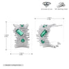S925 Sterling Silver Geometric Cshaped Zircon Earrings Electroplated Women's Jewelry
