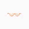 S925 Sterling Silver Geometric Curve Ring For Women Electroplated